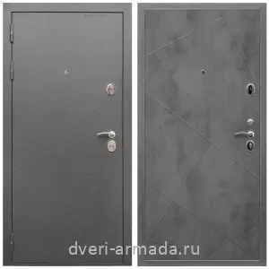 Входные двери 960 мм, Дверь входная Армада Оптима Антик серебро / МДФ 10 мм ФЛ-291 Бетон темный