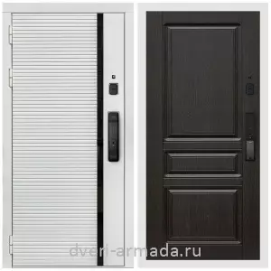 Входные двери 960 мм, Умная входная смарт-дверь Армада Каскад WHITE МДФ 10 мм Kaadas K9 / МДФ 16 мм ФЛ-243 Венге