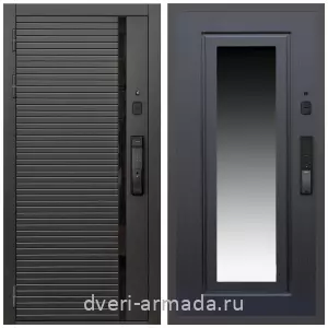 Входные двери с двумя петлями, Умная входная смарт-дверь Армада Каскад BLACK МДФ 10 мм Kaadas K9 / МДФ 16 мм ФЛЗ-120 Венге
