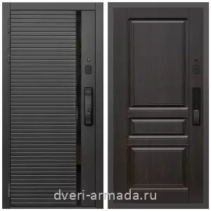 Умная входная смарт-дверь Армада Каскад BLACK МДФ 10 мм Kaadas K9 / МДФ 16 мм ФЛ-243 Венге