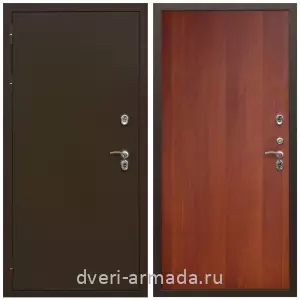 Двери в деревянный дом, Дверь входная железная утепленная  Армада Термо Молоток коричневый/ МДФ 6 мм ПЭ Итальянский орех для дачи с замками