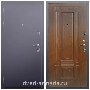 Офисные, Дверь входная Армада Люкс Антик серебро / МДФ 6 мм ФЛ-2 Морёная береза из металла в кирпичный дом с порошковой окраской