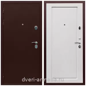 Антивандальные для квартир, Дверь входная Армада Люкс Антик медь / МДФ 16 мм ФЛ-119 Ясень белый