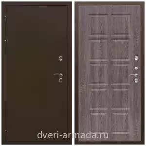 Двери в деревянный дом, Дверь входная уличная для загородного дома Армада Термо Молоток коричневый/ МДФ 10 мм ФЛ-38 Дуб филадельфия графит на заказ