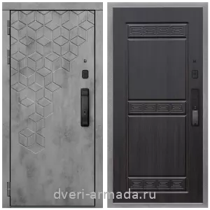 Входные двери лофт, Дверь входная Армада Квадро МДФ 16 мм Kaadas K9 / МДФ 10 мм ФЛ-242 Эковенге
