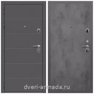 Взломостойкие входные двери 1.2, Дверь входная Армада Роуд МДФ 10 мм / МДФ 10 мм ФЛ-291 Бетон темный