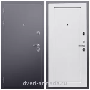 Правые входные двери, Дверь входная Армада Люкс Антик серебро / МДФ 16 мм ФЛ-119 Ясень белый