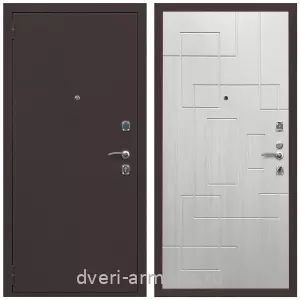 Утепленные входные двери, Дверь входная Армада Комфорт Антик медь / МДФ 16 мм ФЛ-57 Белый жемчуг