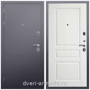 Входные двери 960 мм, Дверь входная Армада Люкс Антик серебро / МДФ 16 мм ФЛ-243 Белый матовый