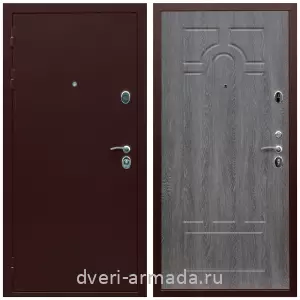 Одностворчатые входные двери, Дверь входная железная Армада Люкс Антик медь / МДФ 6 мм ФЛ-58 Дуб Филадельфия графит на заказ в квартиру