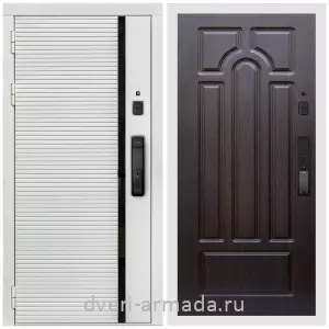 Входные двери 960 мм, Умная входная смарт-дверь Армада Каскад WHITE Kaadas K9 / МДФ 16 мм ФЛ-58 Венге