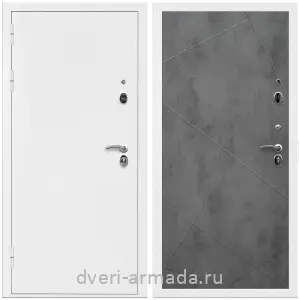 Входные двери Колизей, Дверь входная Армада Оптима Белая шагрень / МДФ 10 мм ФЛ-291 Бетон темный