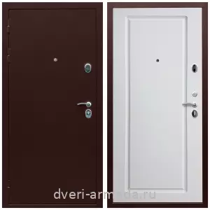 Антивандальные для квартир, Дверь входная Армада Люкс Антик медь / МДФ 16 мм ФЛ-119 Белый матовый
