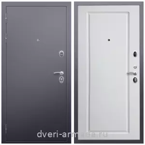 Входные двери 960 мм, Дверь входная Армада Люкс Антик серебро / МДФ 16 мм ФЛ-119 Белый матовый
