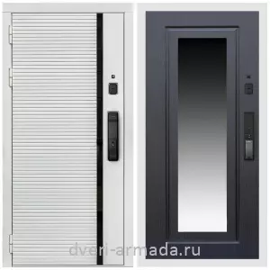 Двери оптом, Металлическая умная входная смарт-дверь Армада Каскад WHITE МДФ 10 мм Kaadas K9 / МДФ 16 мм ФЛЗ-120 Венге