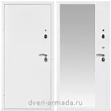 Дверь входная Армада Оптима Белая шагрень / МДФ 16 мм ФЛЗ Панорама-1 Белый матовый