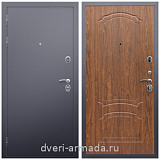 Входные двери с двумя петлями, Дверь входная металлическая утепленная Армада Люкс Антик серебро / ФЛ-140 Морёная береза двухконтурная