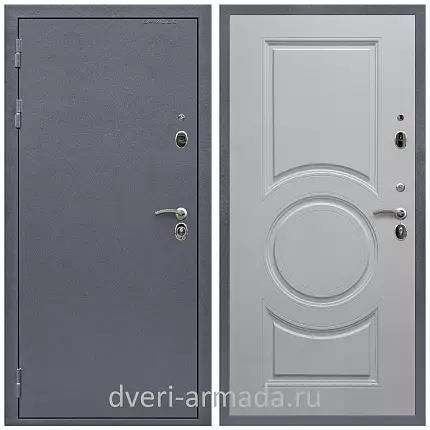 Дверь входная Армада Престиж Антик серебро / МС-100 Белый матовый