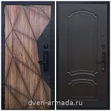 Умная входная смарт-дверь Армада Ламбо МДФ 10 мм Kaadas S500 / МДФ 6 мм ФЛ-140 Венге