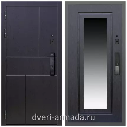 Умная входная смарт-дверь Армада Оникс МДФ 10 мм Kaadas K9 / МДФ 16 мм ФЛЗ-120 Венге